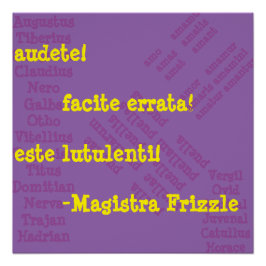 Frau Frizzle im Lateinischen Poster