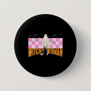 Frau Funny Halloween Costume Spooky Feminist Button
