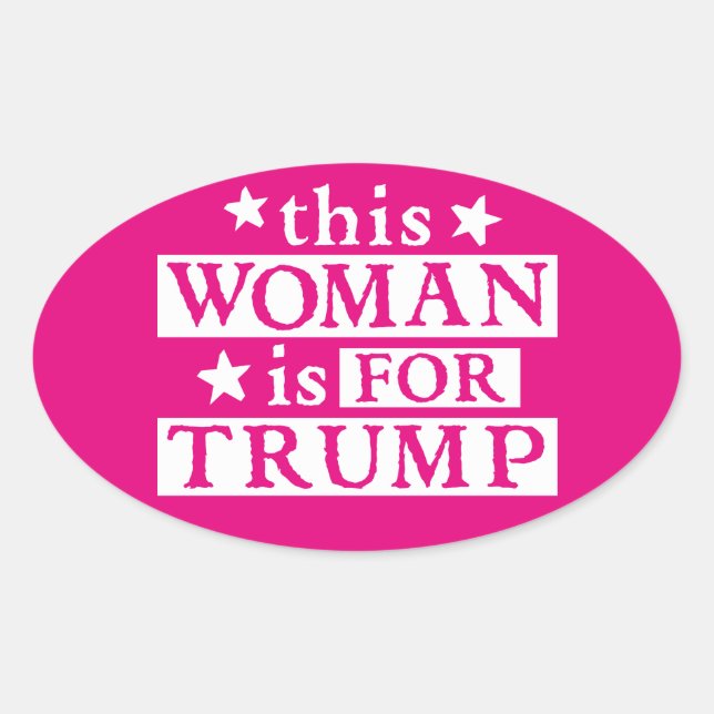 Frau für TRUMP-Sticker Ovaler Aufkleber (Vorderseite)