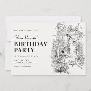 Frau Gartenarbeit Geburtstag Einladung