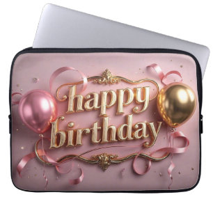 Frau Geburtstag luxuriös elegante extravagant Laptopschutzhülle