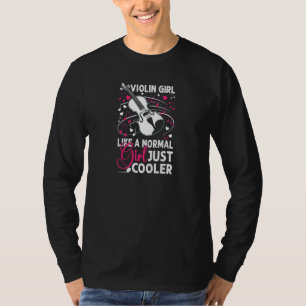 Frau Geige Mädchen  Violinistin Saiteninstrument P T-Shirt