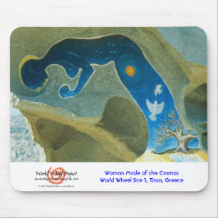 Frau gemacht vom Kosmos/von der Mausunterlage Mousepad