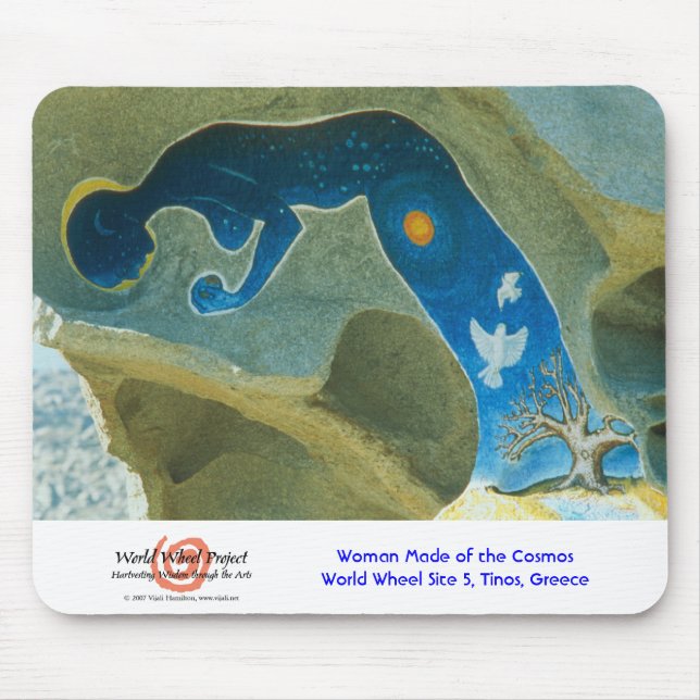 Frau gemacht vom Kosmos/von der Mausunterlage Mousepad (Vorne)