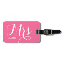 Frau Gepäckmarke - rosa