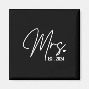 Frau Geschätzt 2024 Gerade Geheiratet Hochzeit Für Magnet