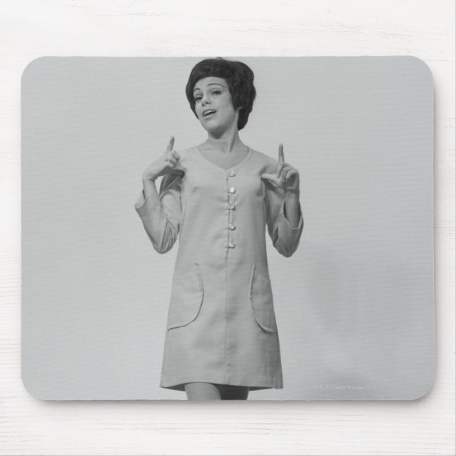 Frau gestikulierend mousepad (Vorne)