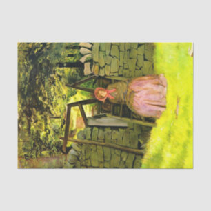 Frau Gewartet (von John Everett Millais) Seidenpapier