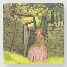 Frau Gewartet (von John Everett Millais) Steinuntersetzer