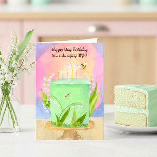 Frau glücklich Alles Gute zum Geburtstag Lily vom  Karte