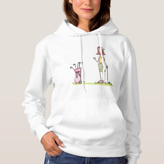 Frau Golfer Hoodie (Vorderseite)