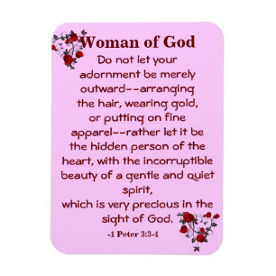 Frau Gottes Bibelzitat Magnet