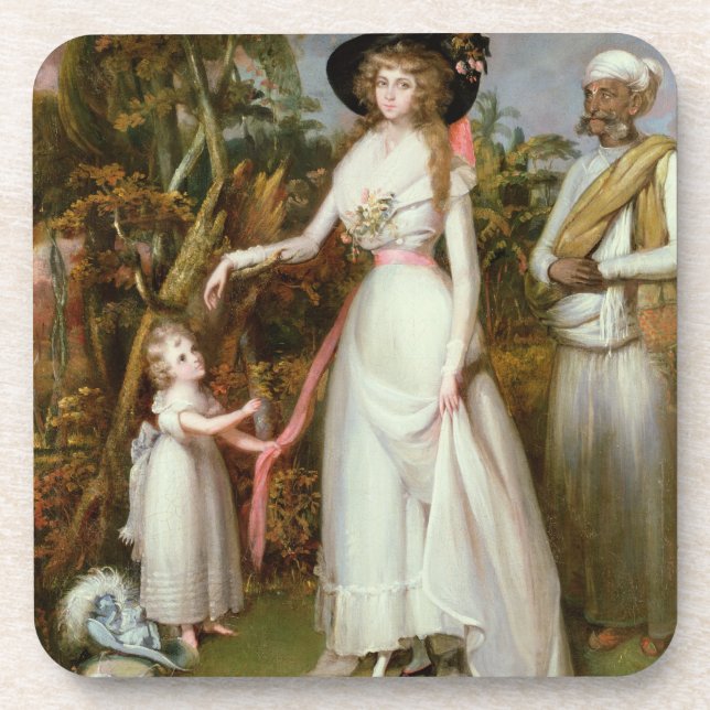 Frau Graham von Kinross, ihre Tochter und von Untersetzer (Vorderseite)