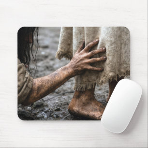 Frau greift nach Jesu Gewand Mousepad