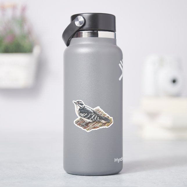 Frau Hairy Woodpecker Sticker (HydroFlask)