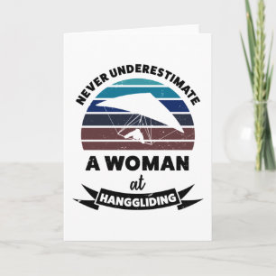 Frau Hanggliding Funny Gift Ehefrau Karte
