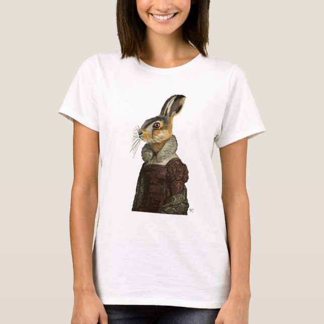 Frau Hare Portrait T-Shirt (Vorderseite)