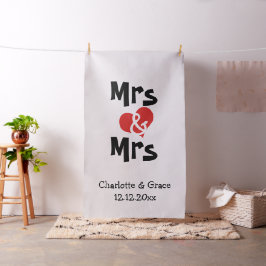 Frau Heart Lesbian Wedding Foto Hintergrund Stoff