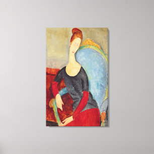 Frau Hebuterne in blauen Chair, 1918 Leinwanddruck