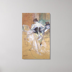 Frau Henrides Toulouse-Lautrec   an ihrer Leinwanddruck