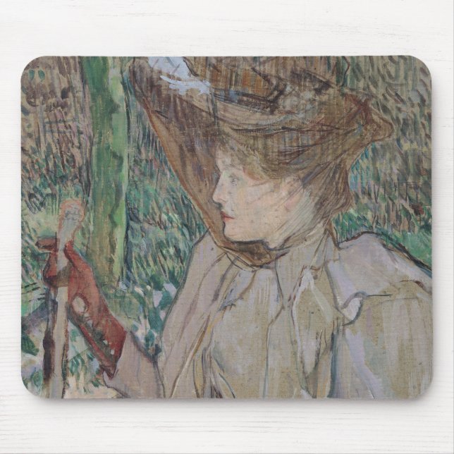 Frau Henrides Toulouse-Lautrec | mit Handschuhen, Mousepad (Vorne)