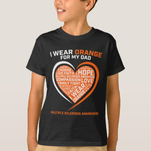 Frau I Wear Orange für meinen Vater Multiple Skler T-Shirt