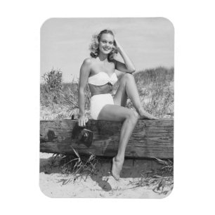 Frau im Bikini Magnet