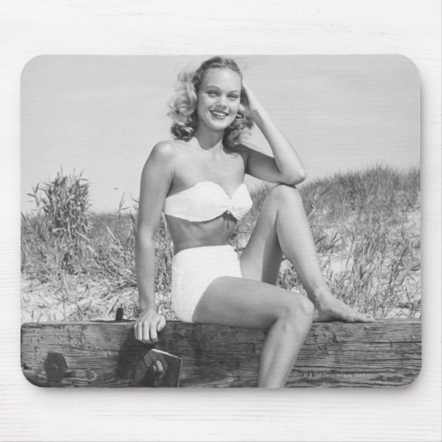Frau im Bikini Mousepad (Vorne)