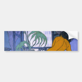 Frau im Blauen Raum (von Paul Ranson) Autoaufkleber