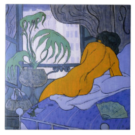 Frau im Blauen Raum (von Paul Ranson) Fliese