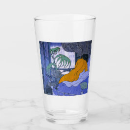 Frau im Blauen Raum (von Paul Ranson) Glas
