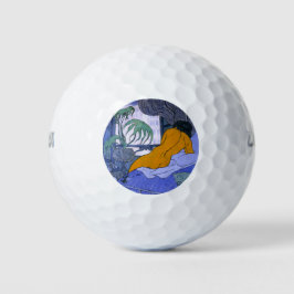 Frau im Blauen Raum (von Paul Ranson) Golfball