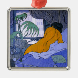 Frau im Blauen Raum (von Paul Ranson) Ornament Aus Metall