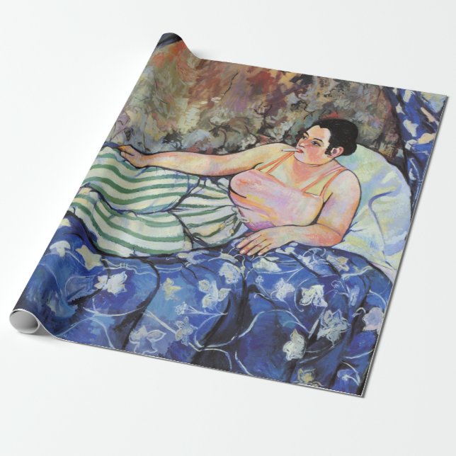 Frau im blauen Schlafzimmer (von Suzanne Valadon) Geschenkpapier (Ungerollt)