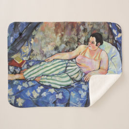Frau im blauen Schlafzimmer (von Suzanne Valadon) Sherpadecke