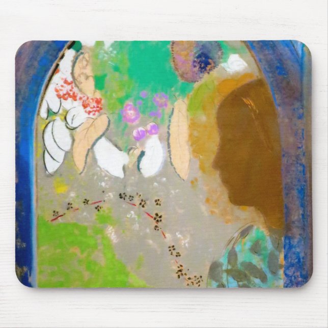 Frau im Fenster, Redon Mousepad (Vorne)