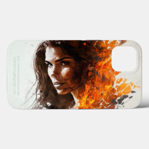 Frau im Feuerportrait Wasserfarbe Case-Mate iPhone Hülle