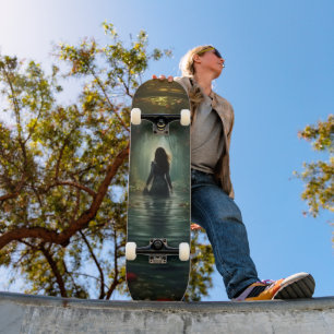 Frau im geheimnisvollen Tunnel Skateboard
