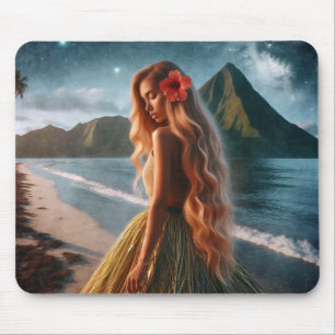Frau im Graskleid Mousepad