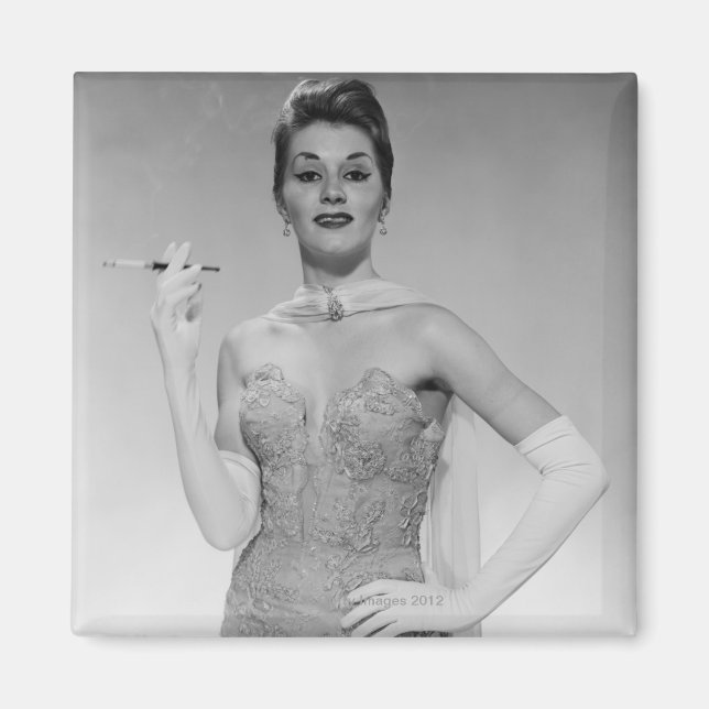 Frau im Kleid Magnet (Vorne)