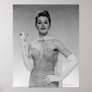 Frau im Kleid Poster