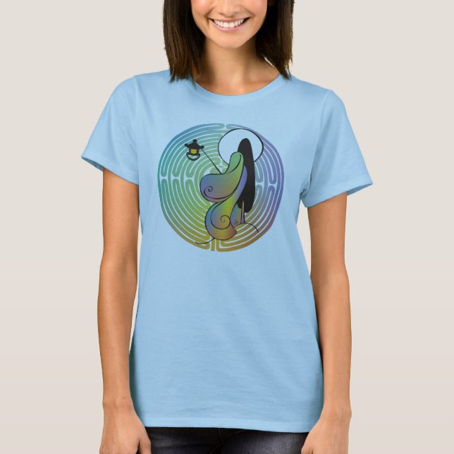 Frau im Labyrinth T-Shirt (Vorderseite)