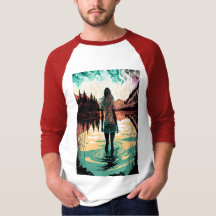 Frau im psychedelischen Lake-Shirt | Trippy 4
