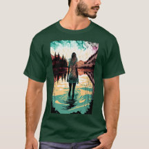 Frau im psychedelischen See-Shirt | Trippy 2