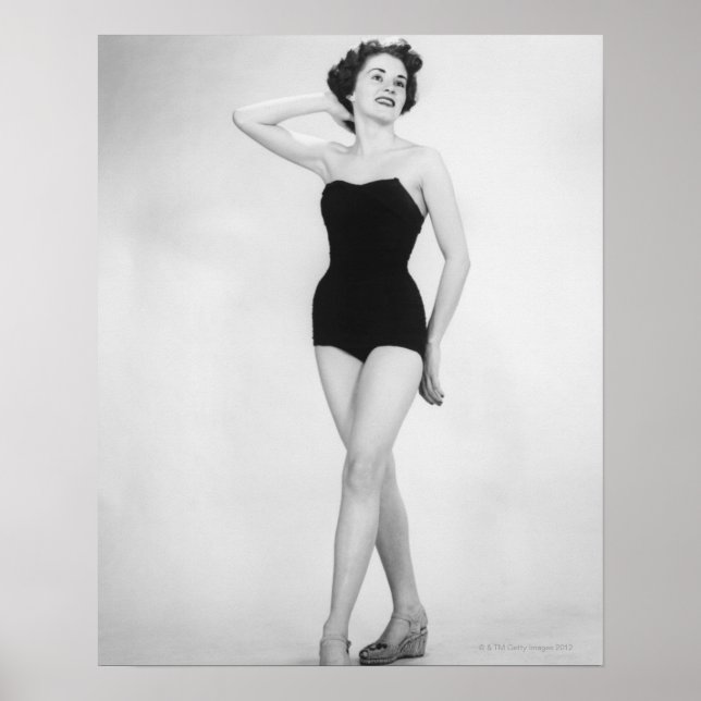 Frau im Schwarzen Korsett Poster (Vorne)