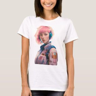 Frau im Science-Fiction-Stil T-Shirt