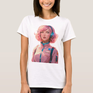 Frau im Science-Fiction-Stil T-Shirt