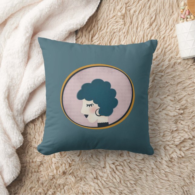 Frau im Spiegel Kissen (Decke)