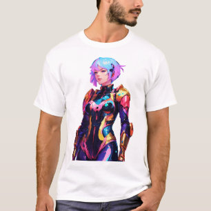 Frau im Stile des Spacesuit T-Shirt