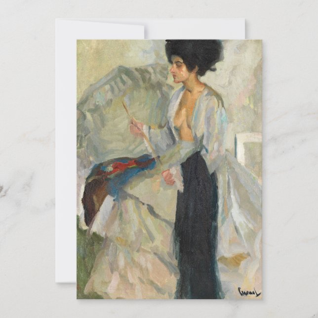 Frau im Studio | Edward Cucuel (Vorderseite)